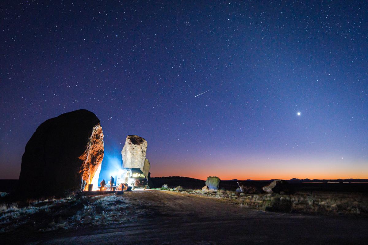 A Picture Perfect Night, City of Rocks State Park, Photograph by Steven Bunt, New Mexico Magazine