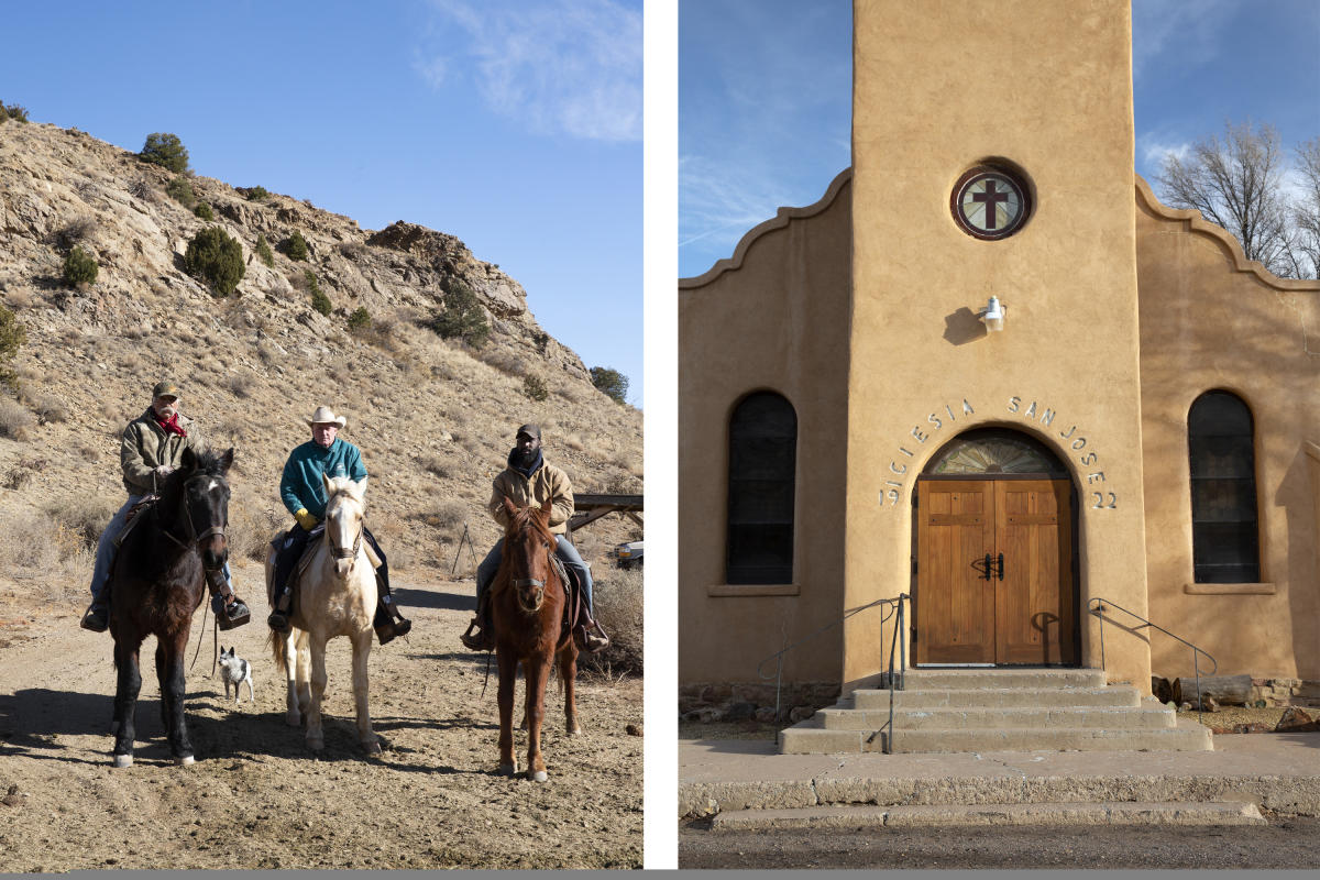 Broken Saddle Riding Company and Historic Church in Cerrillos