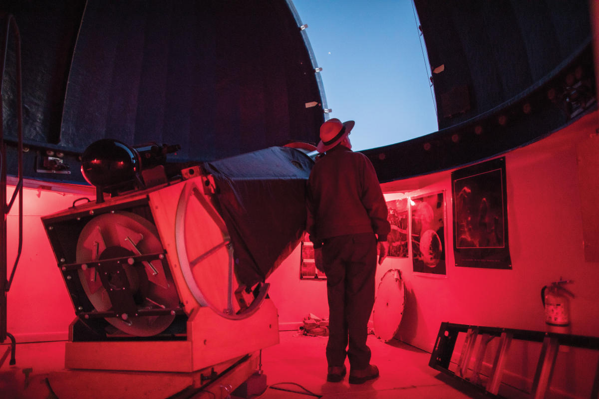 Inside the Chaco Observatory.