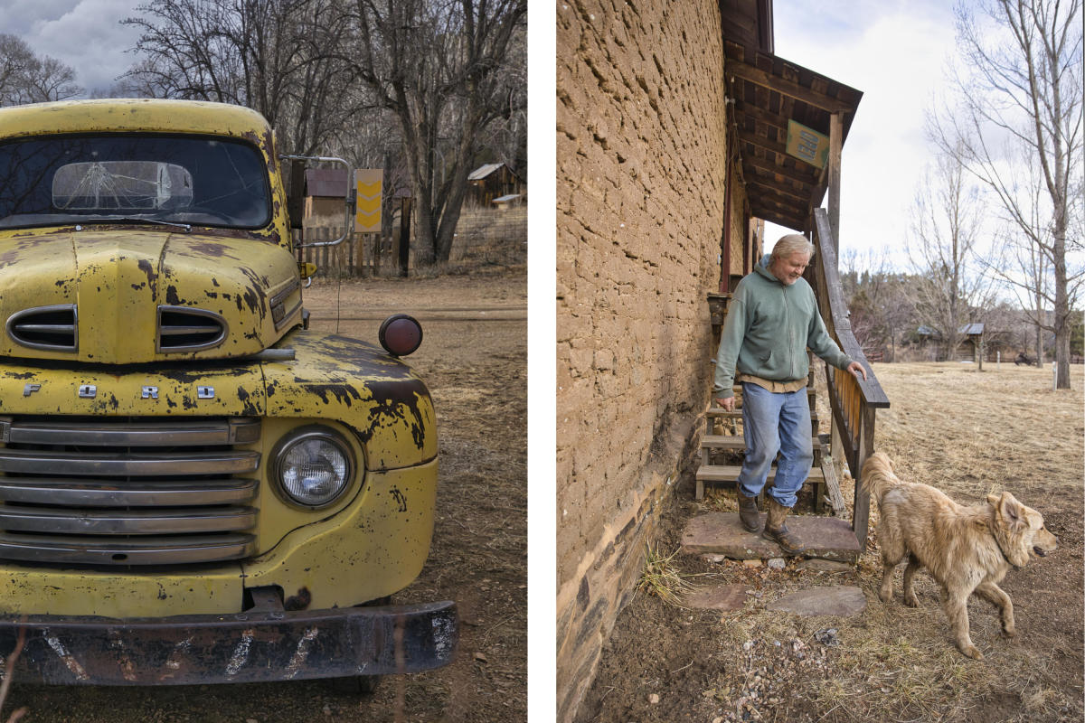 An old truck at the Cleveland Roller Mill and owner Dan Cassidy IV with his dog.