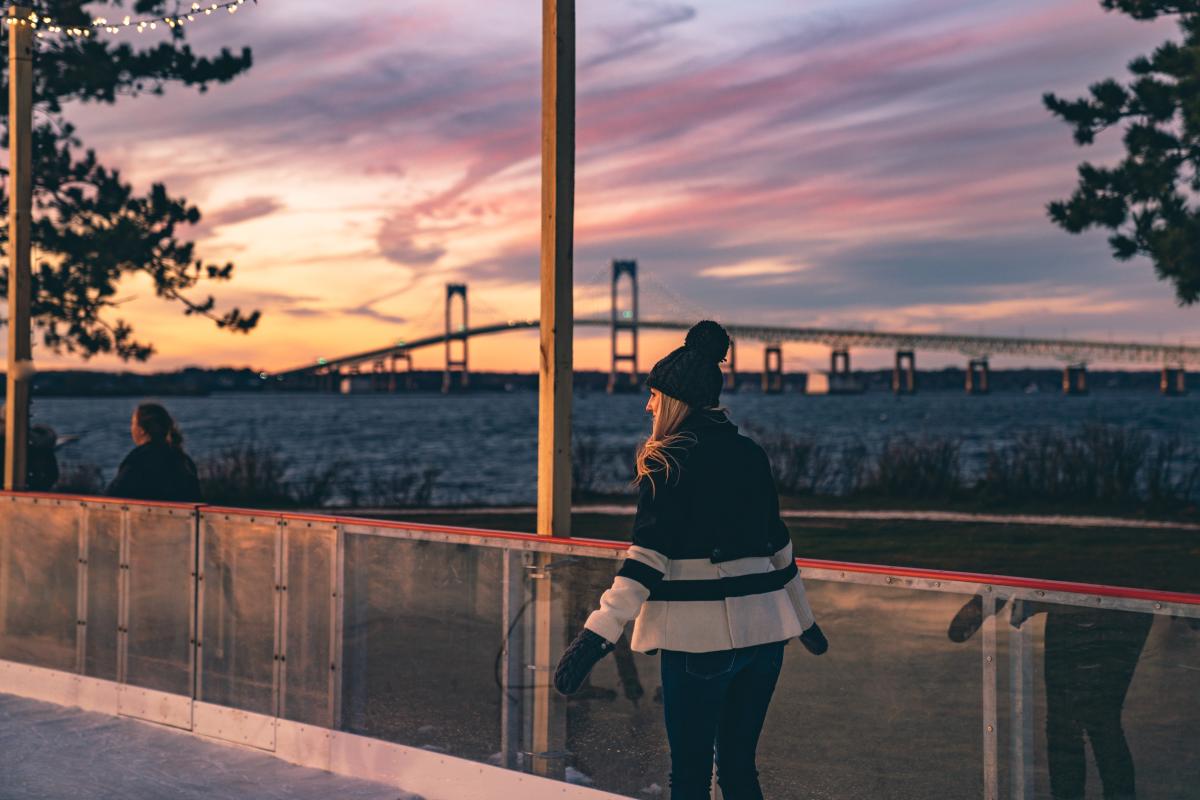 Newport Harbor Island Resort Ice Skating Winter