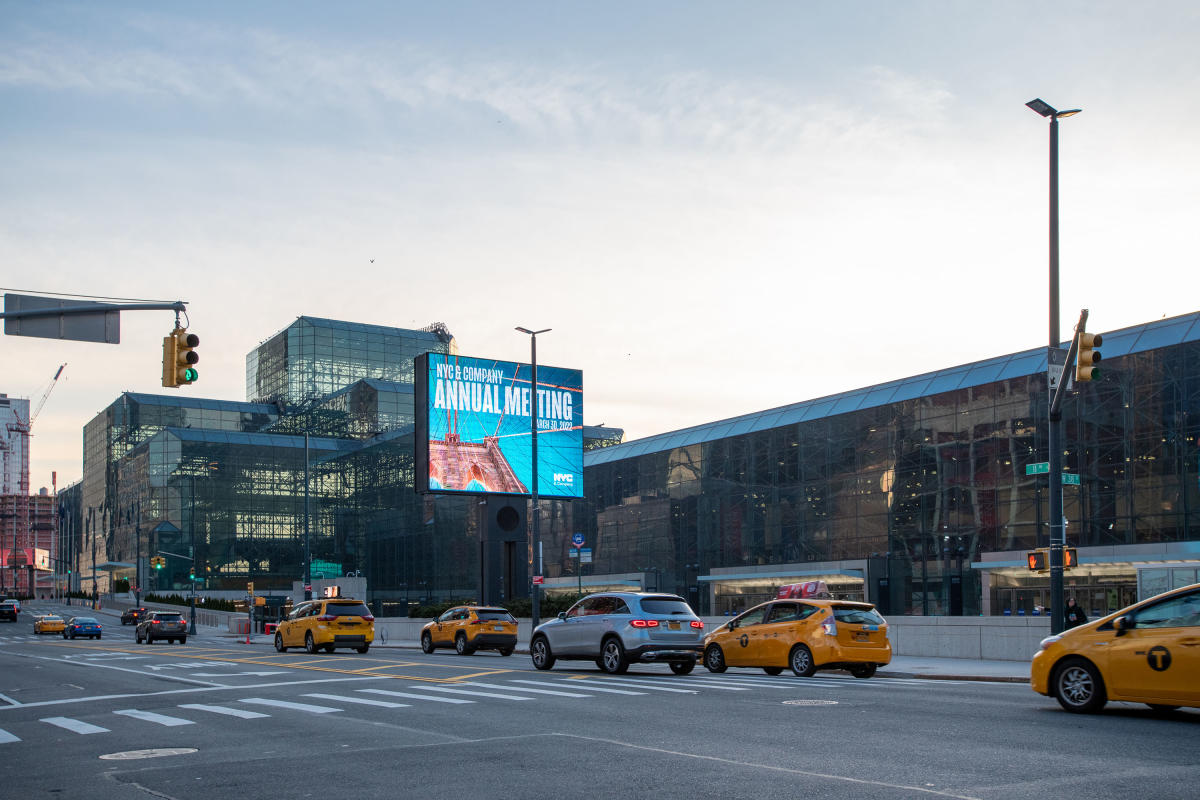 Javits Center. Photo: Walter Wlodarczyk Javits Center Signage Annual Meeting