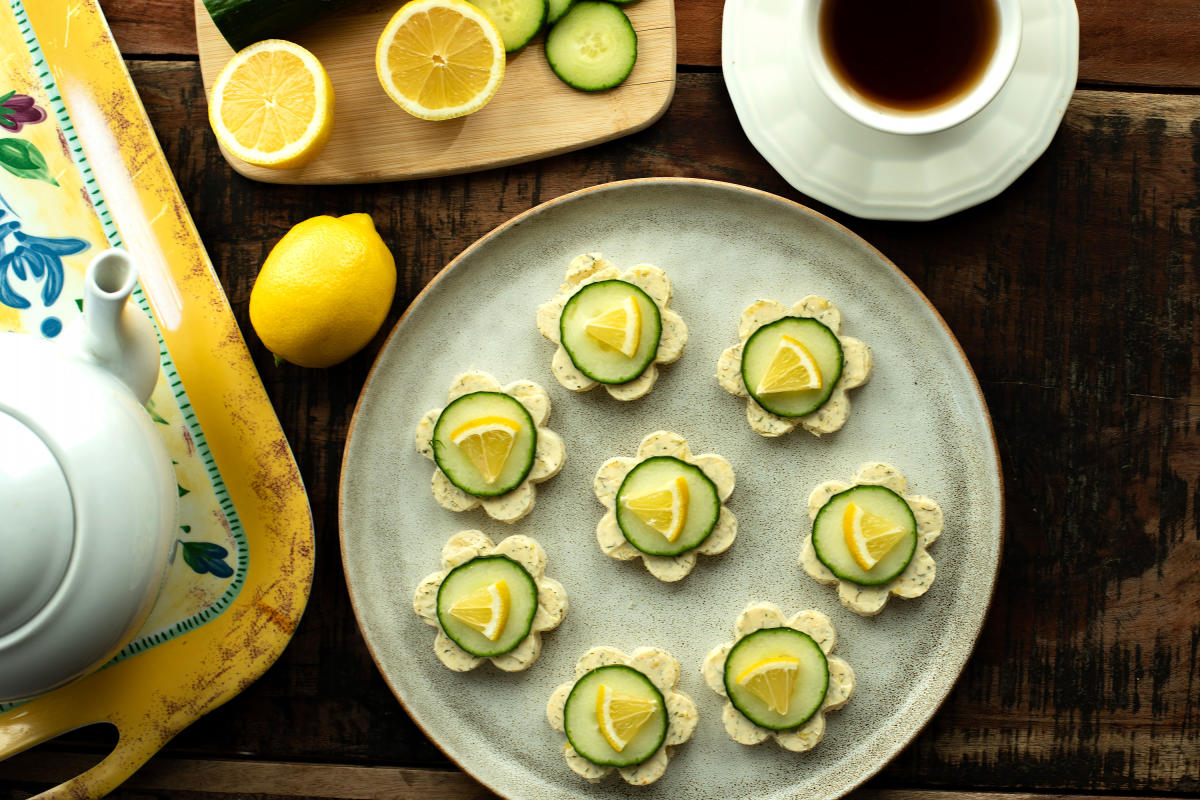 Try lemon-dill cucumber tea sandwiches with gluten-free bread.