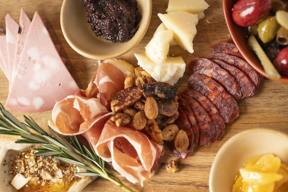 Charcuterie platter at Sawmill Market