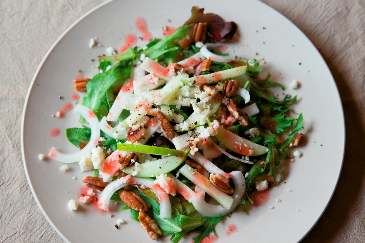 Mixed Greens Salad with Prickly Pear Vinaigrette