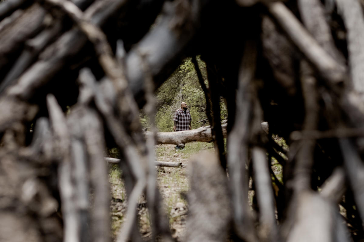 Jesus Payan Jr. seeks the notoriously shy beast in a forest near Cloudcroft.