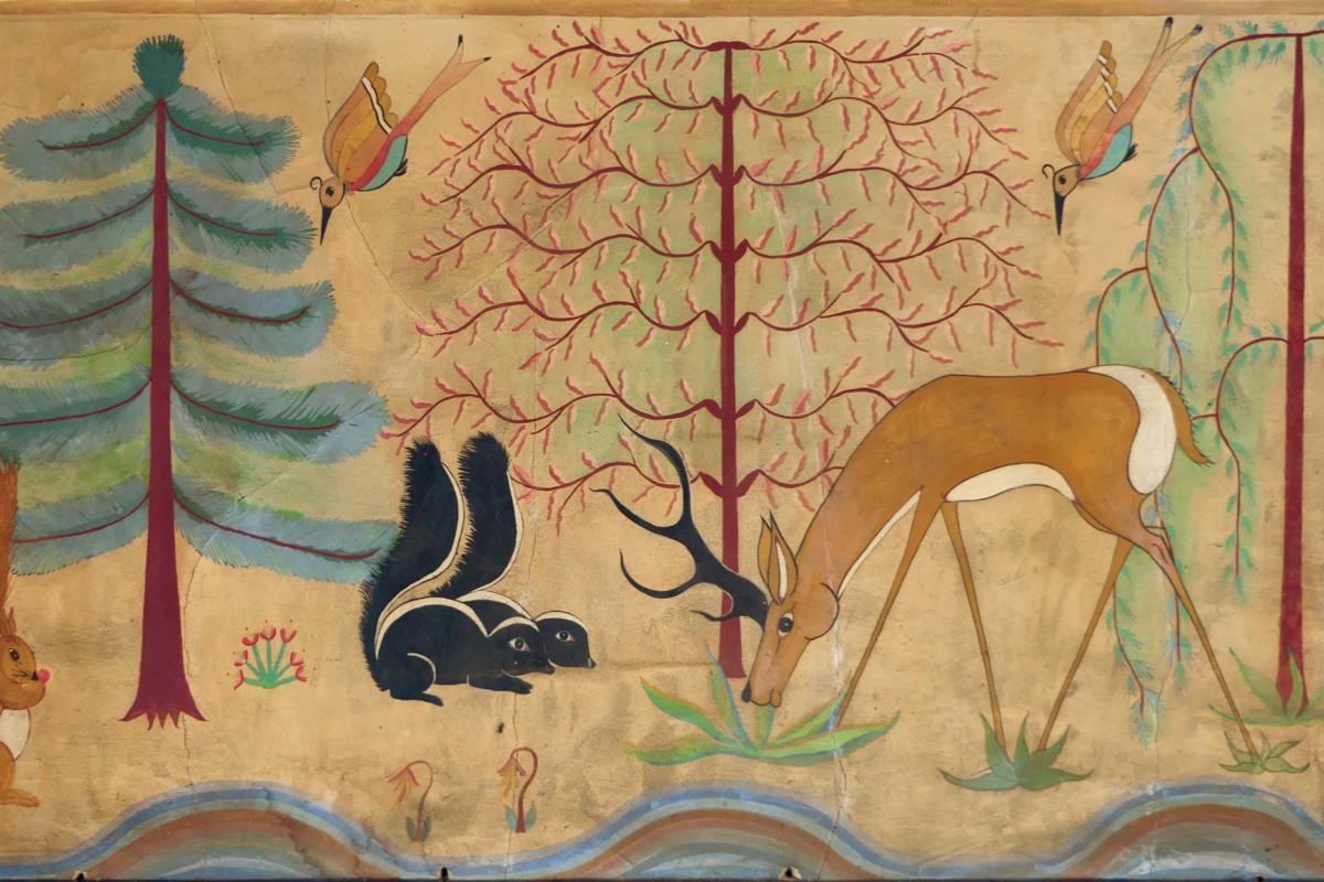 Historic Murals: Maisel’s Legacy, Pop Chalee’s Animals in the Forest, New Mexico Magazine