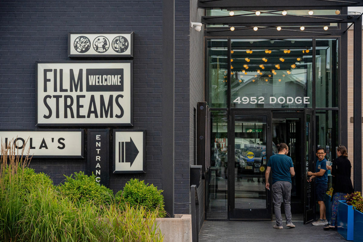 People walking into the entrance of Film Streams in Dundee.