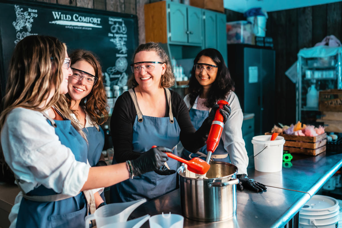 Wild Comfort Body Care Women Making Soap