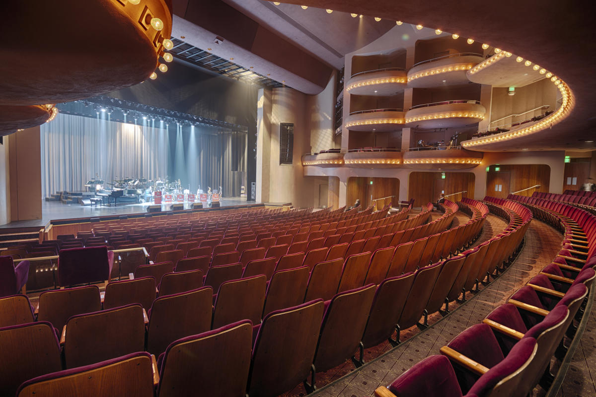 Interior of McCallum Theatre with no audience