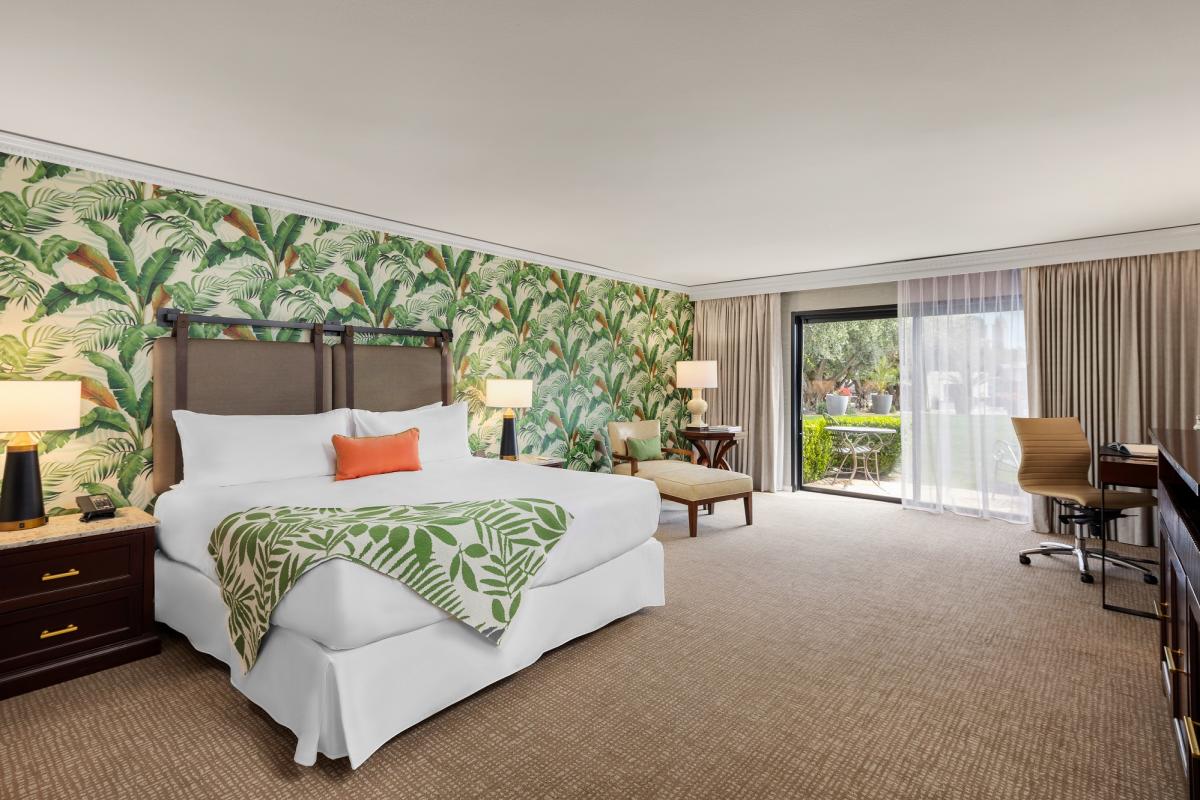 Guestroom at the new Tommy Bahama Miramonte Resort & Spa