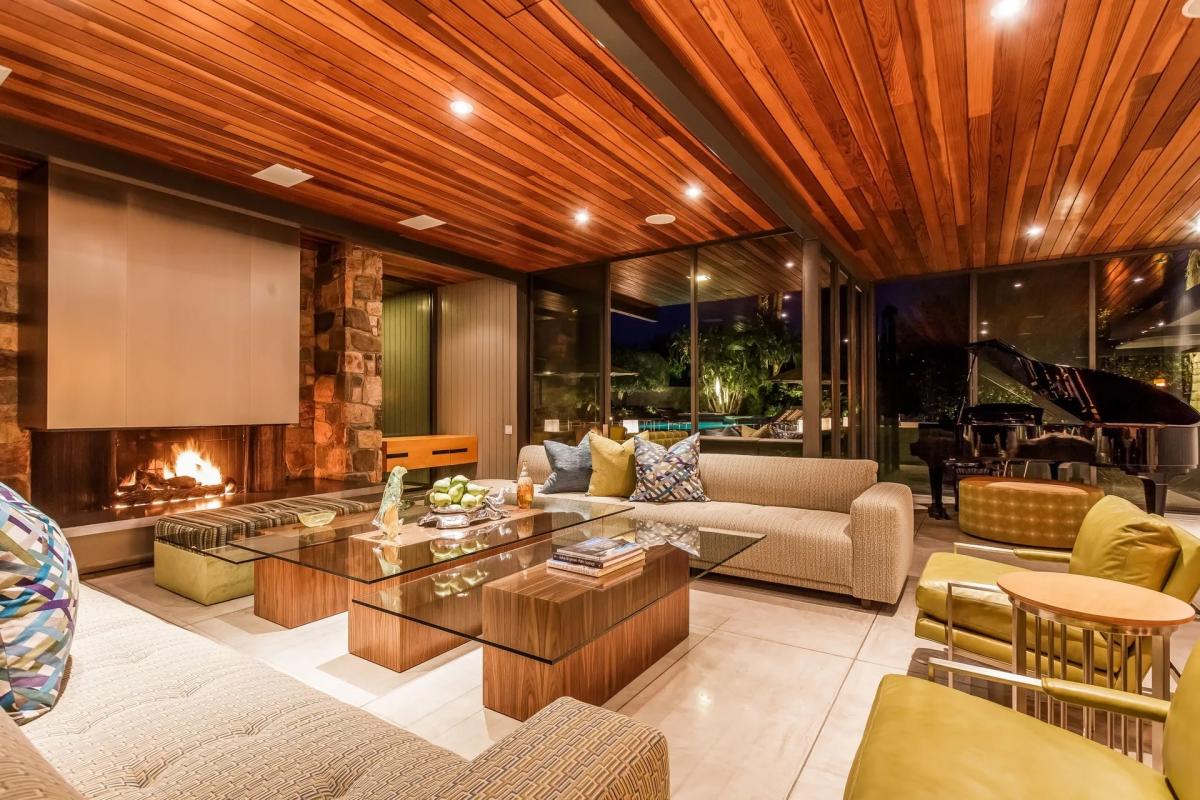 dinah shore estate living room