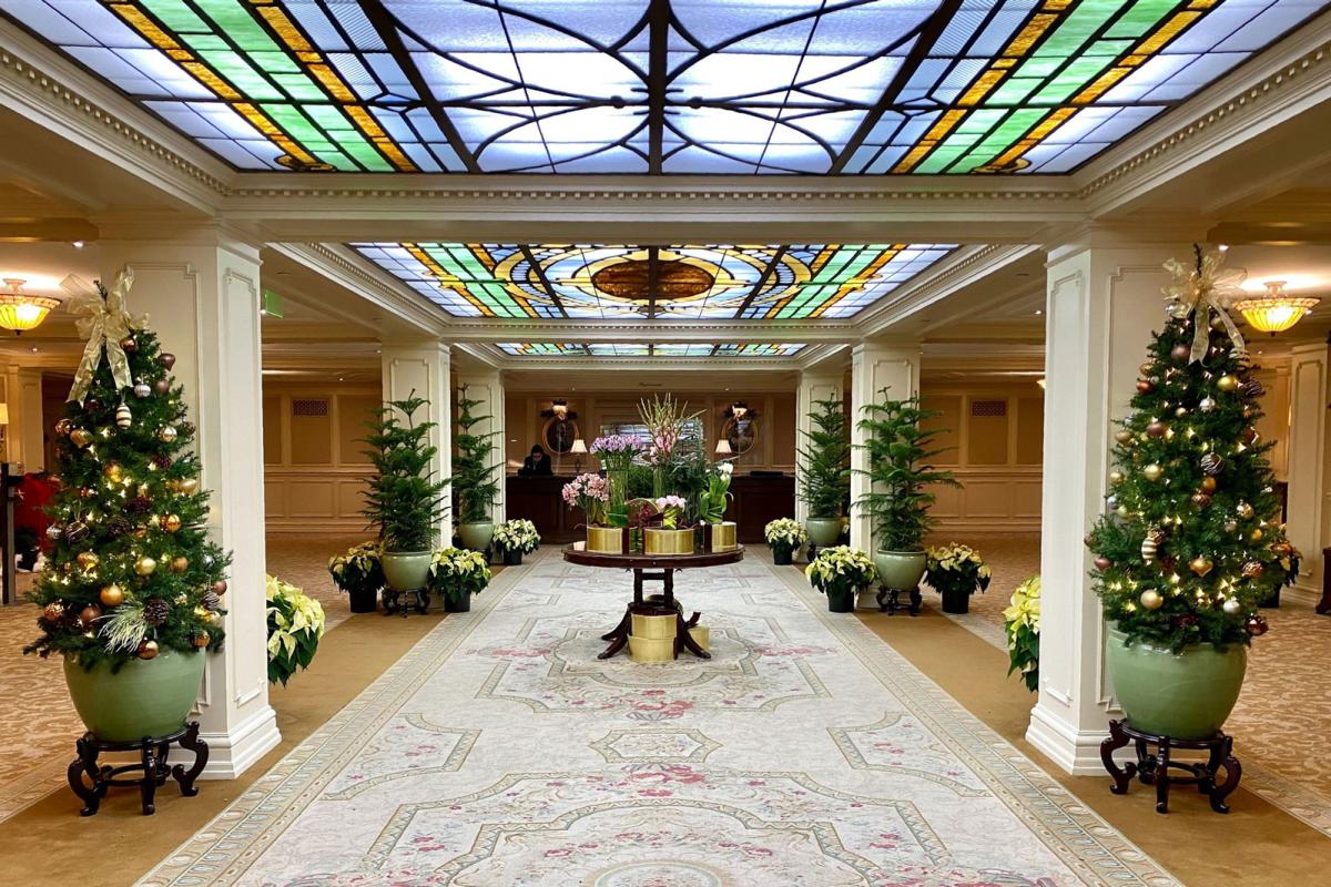 Christmas Holiday Decoration in Lobby at Hotel Hershey