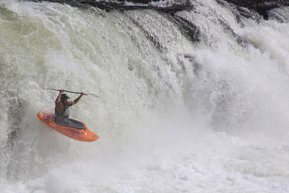 a person kayaking