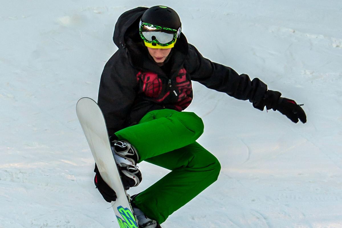 a person snowboarding