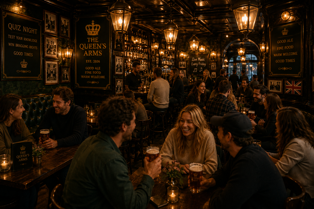 The Queen's Arms - render