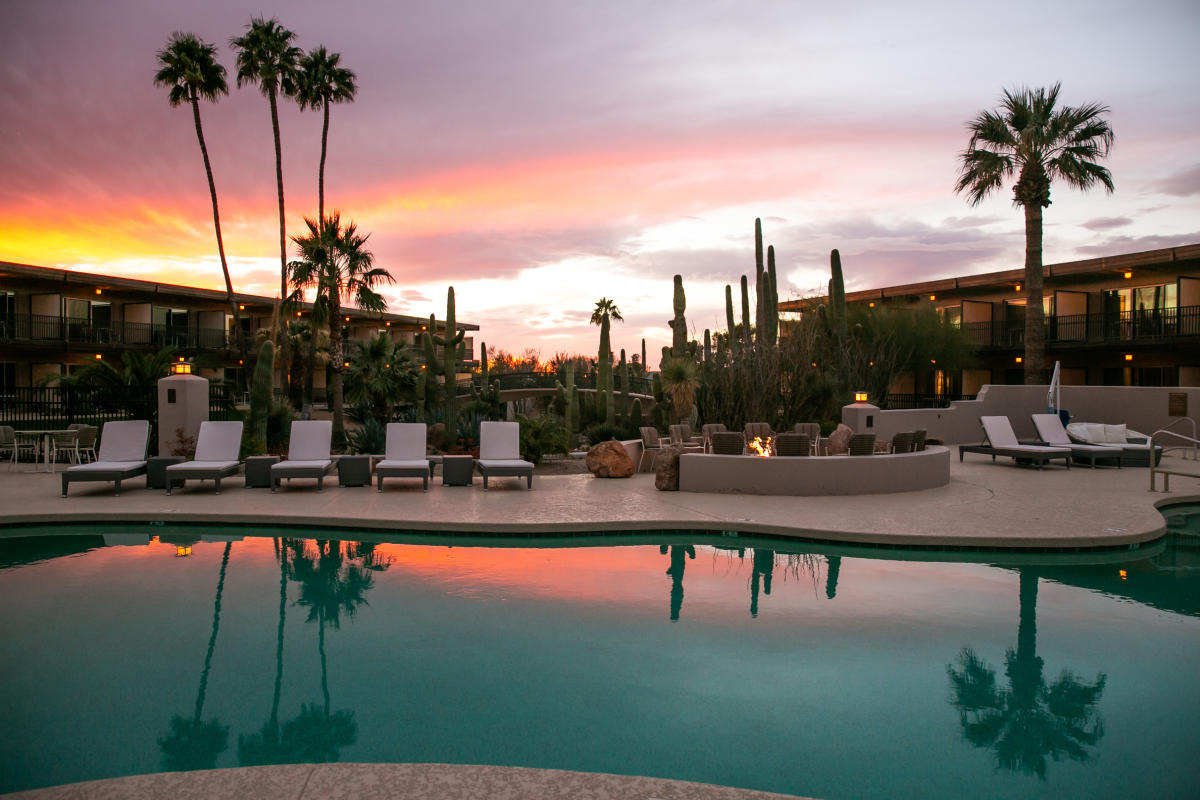 Civana Sunset Over Pool