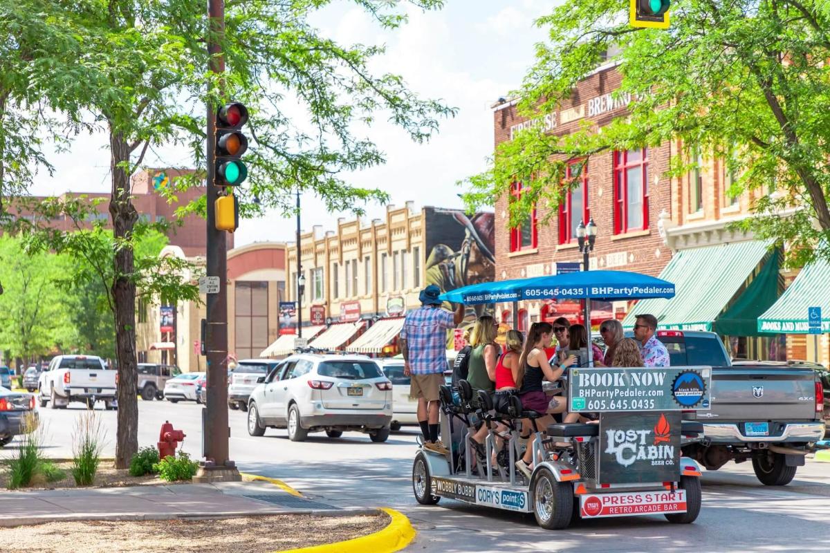 Black Hills Party Pedaler in downtown Rapid City