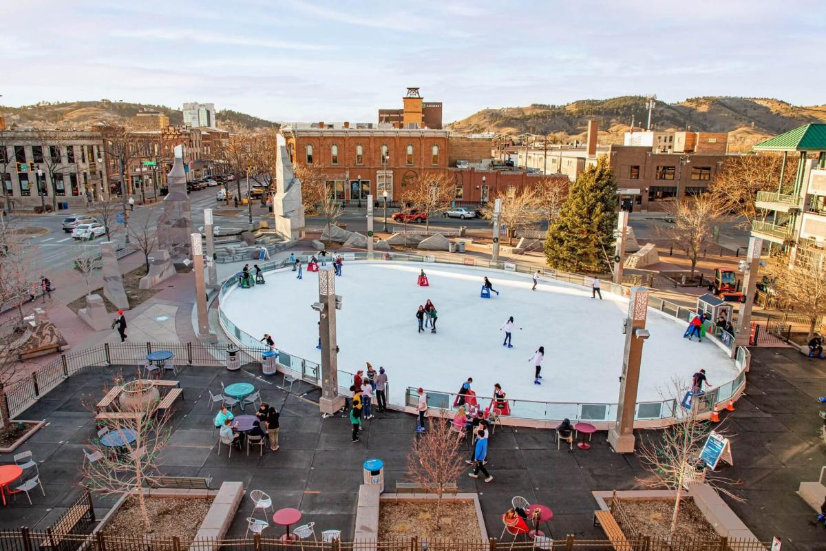 Main Street Square skating rink in downtown Rapid City