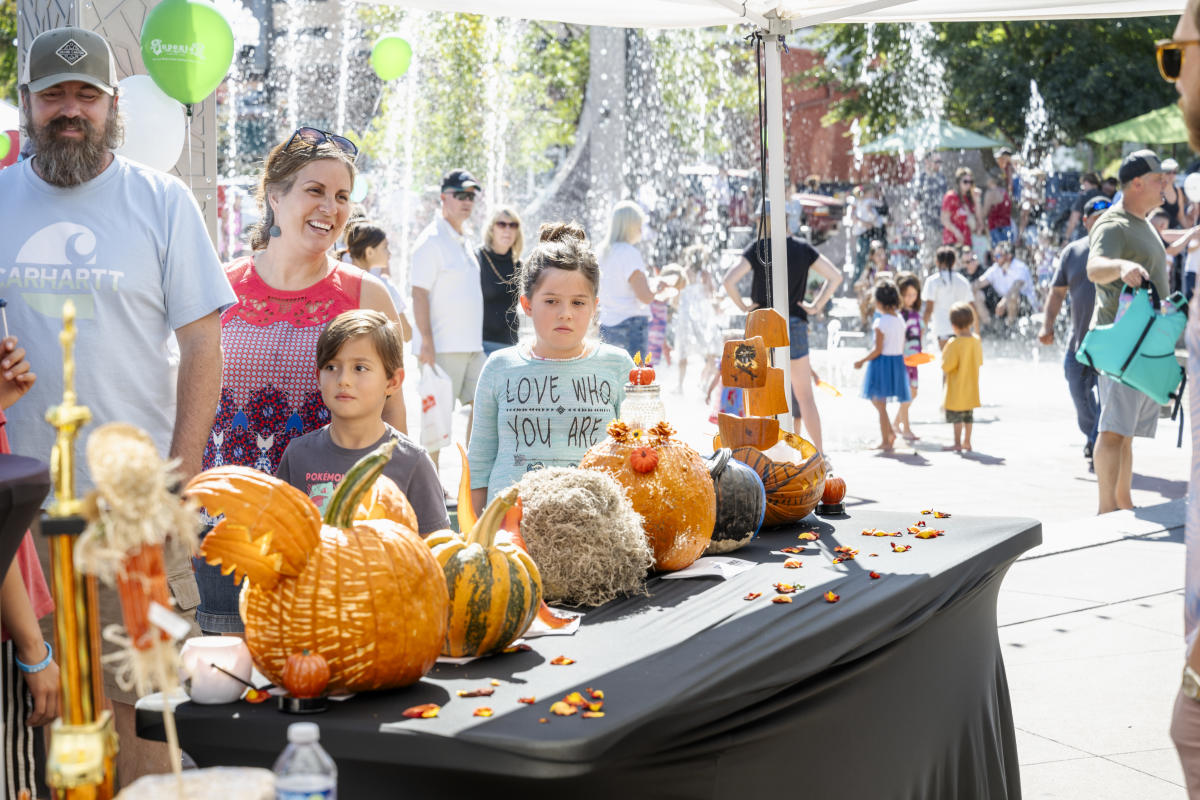 Show off your own pumpkin masterpiece in the Pumpkin Decorating Contest. Whether yours is painted, carved, glittered or bedazzled beyond recognition, drop it off by 10 a.m. and let the crowd decide if you’re this year’s pumpkin Picasso.