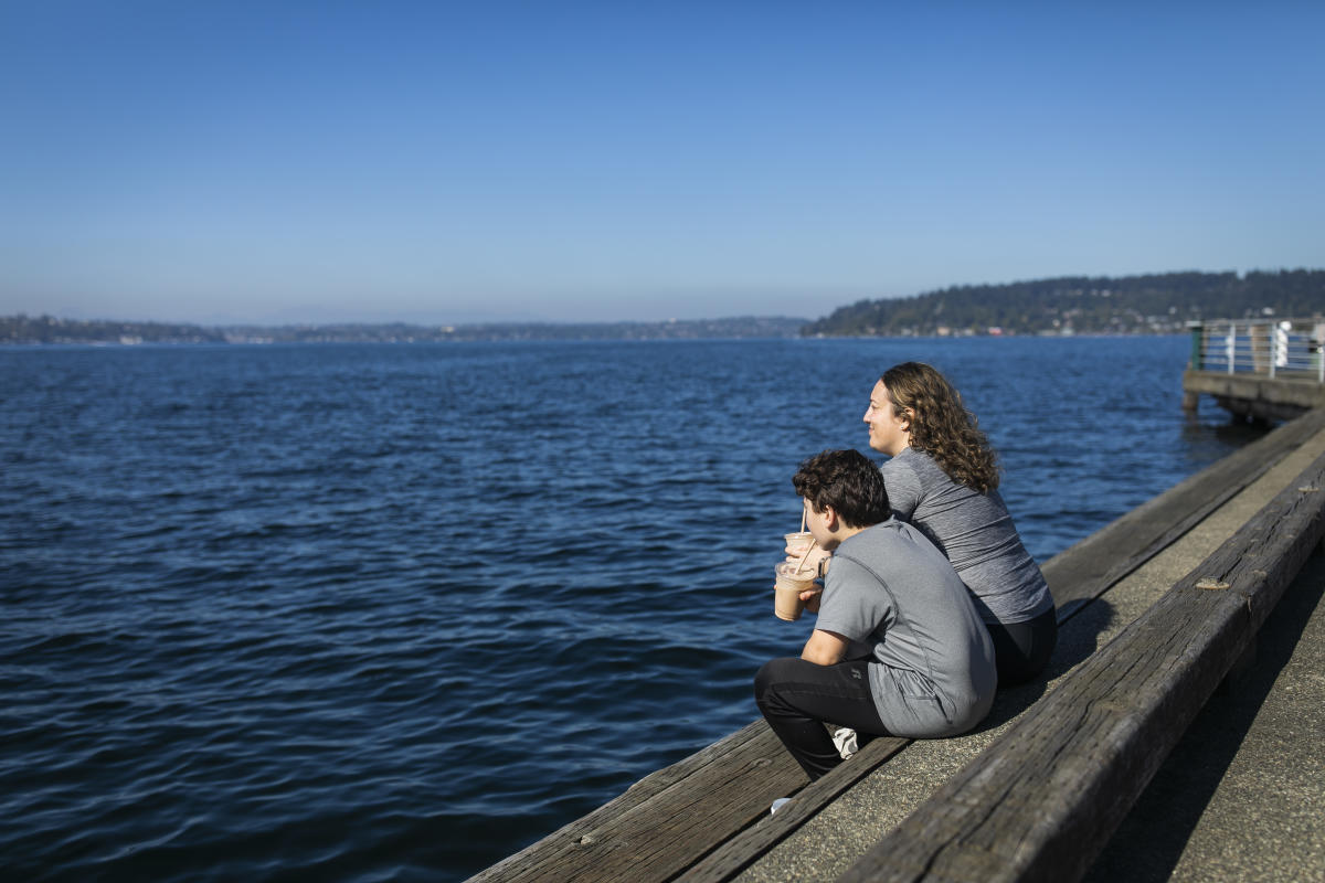 Family Looking Out on the Water