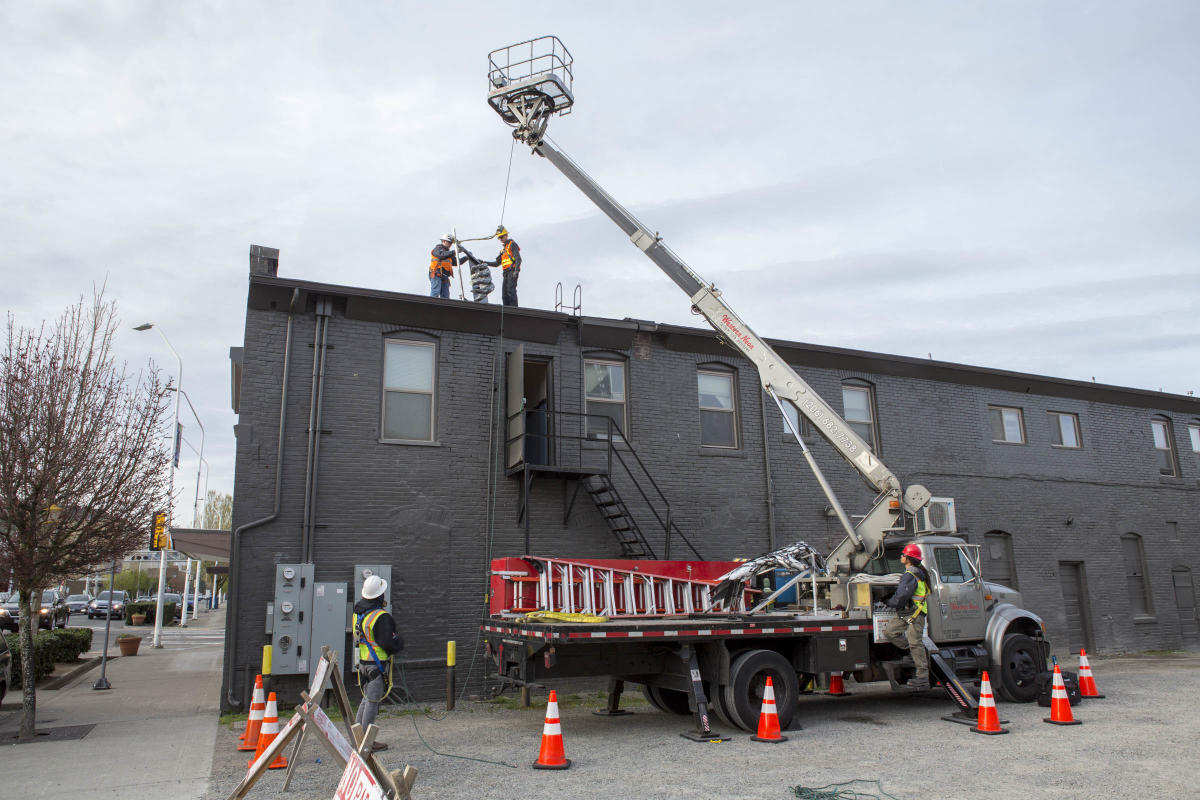 Dragon install in downtown Renton