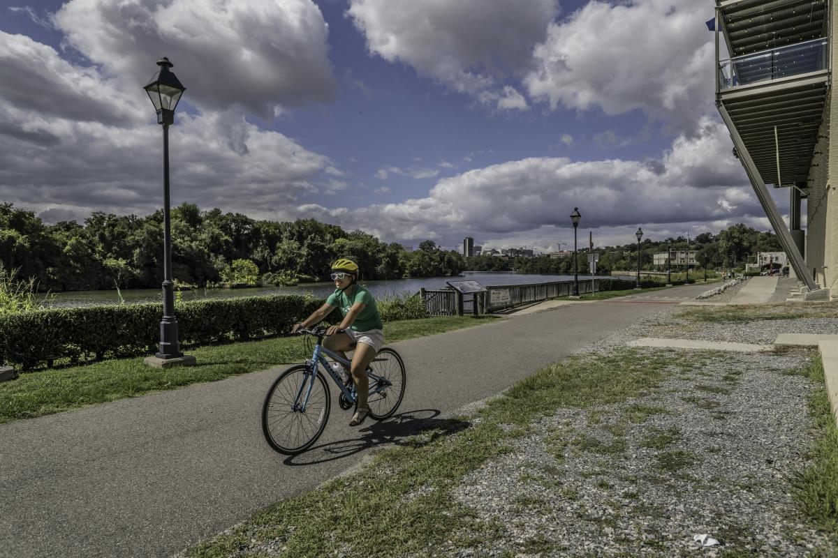 Biking by the James River
