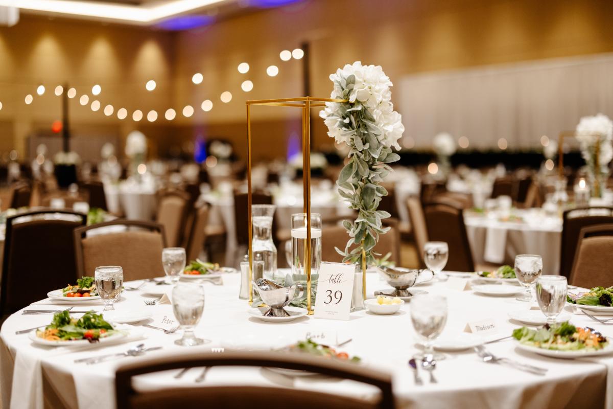 Wedding Reception in  ballroom