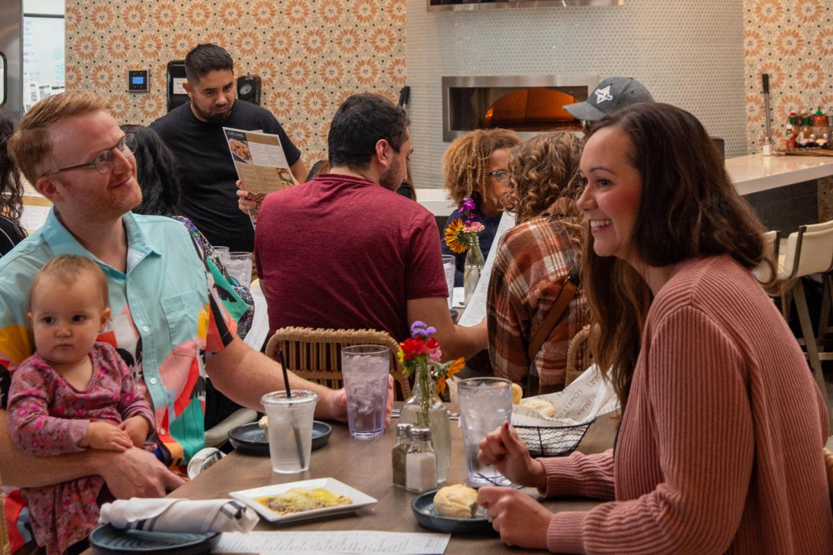 Family dining at Sorellina's