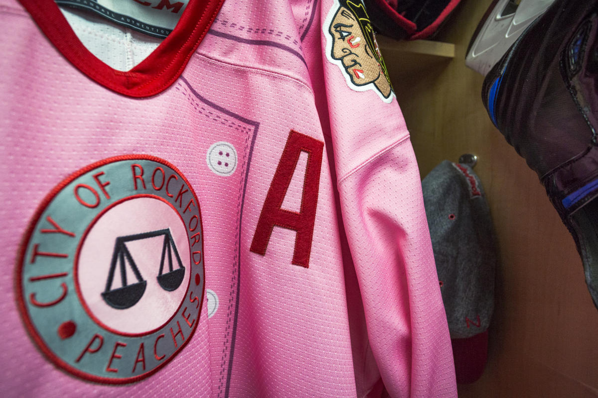 IceHogs jersey close-up