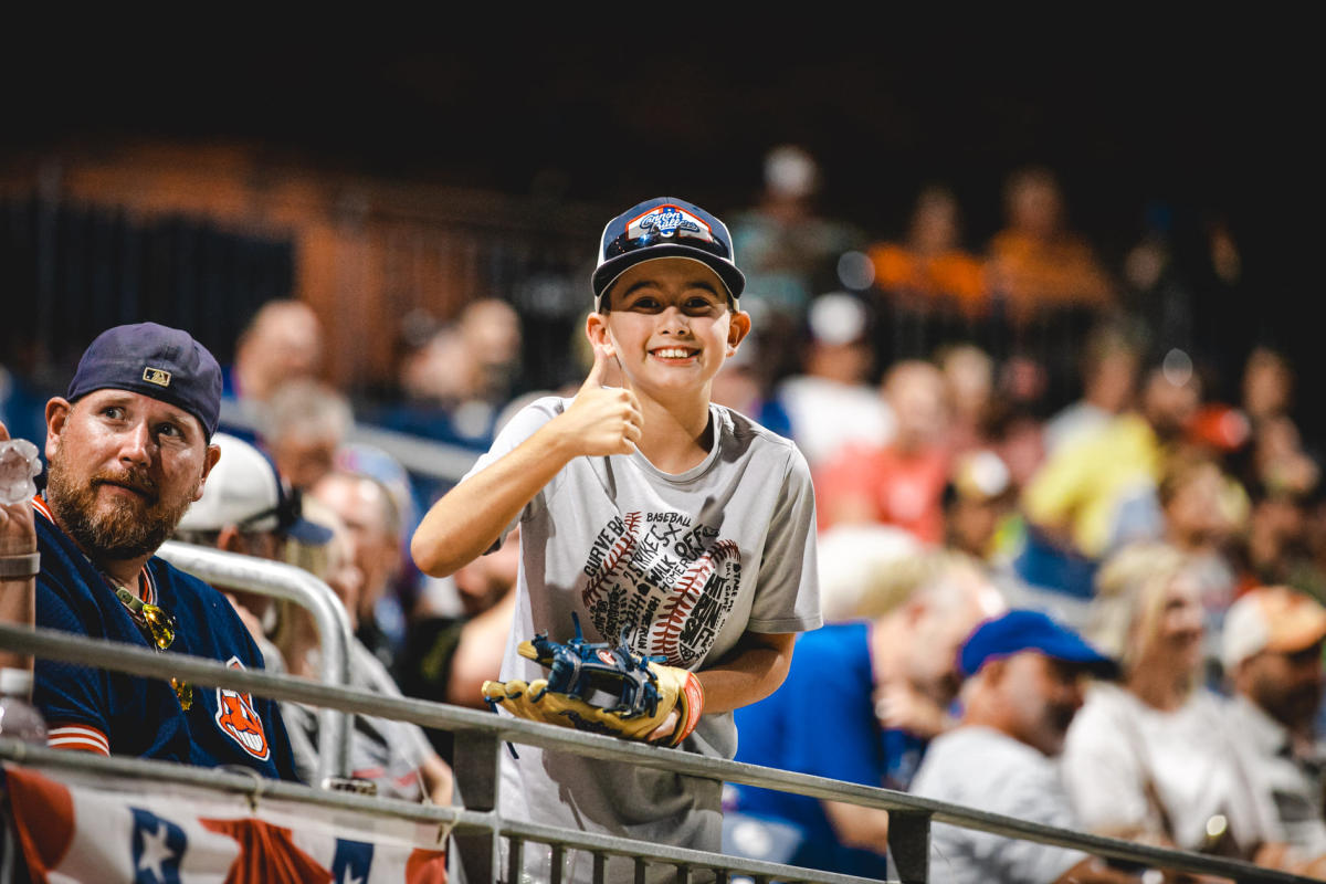 Kid at Cannon Ballers Game