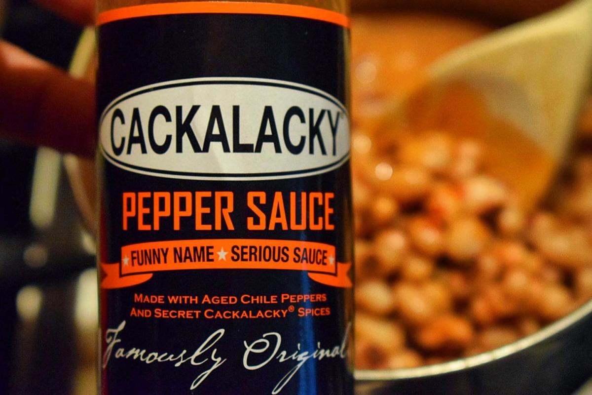 Photo of bottle of Cackalacky sauce