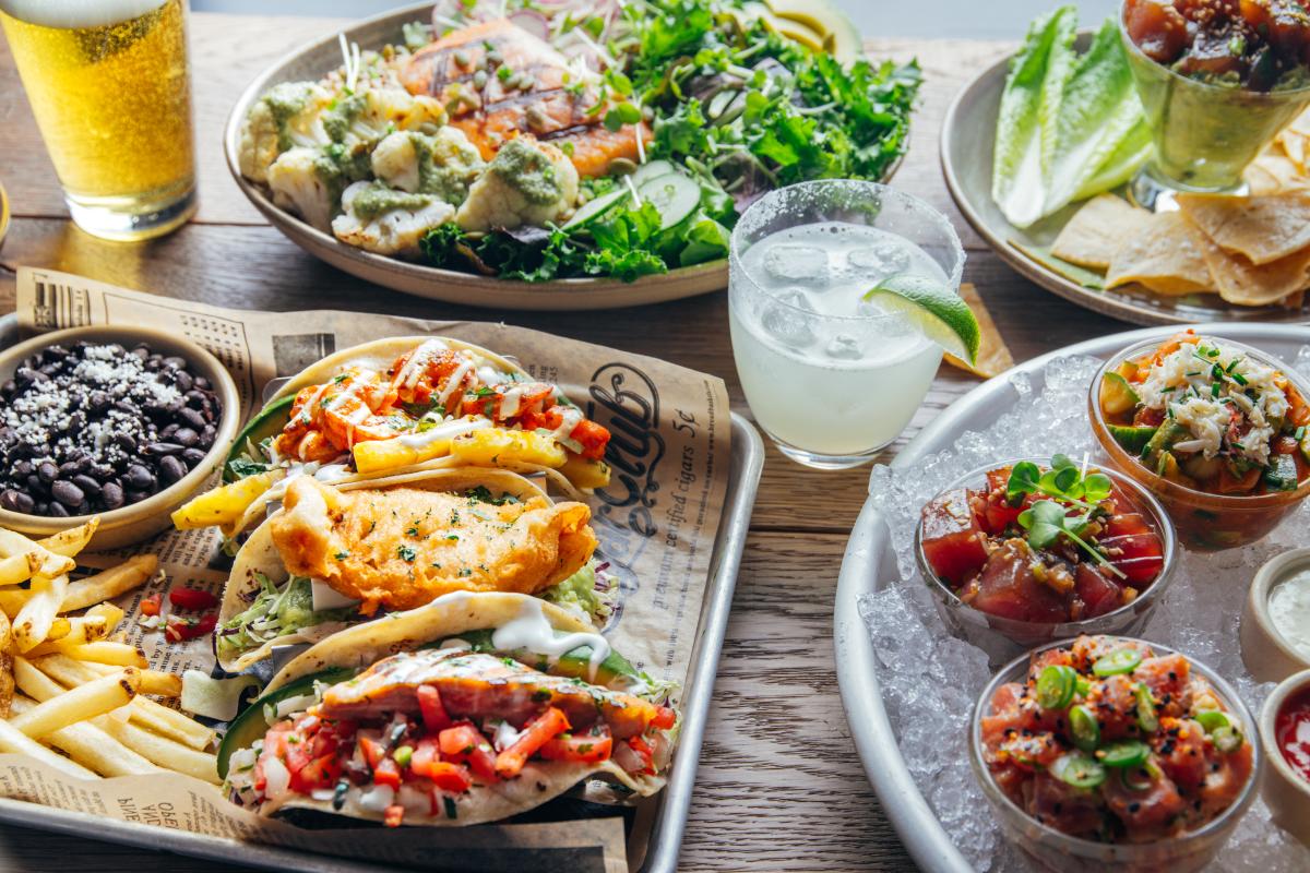 Seafood Dishes available at Pacific Catch in Palo Alto