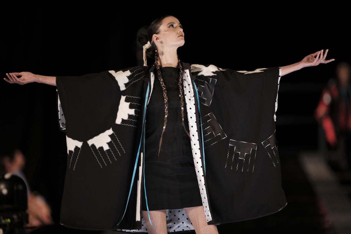 Photography by Jason S. Ordaz_ Designer Penny Singer_ SWAIA Fashion Show 2025.