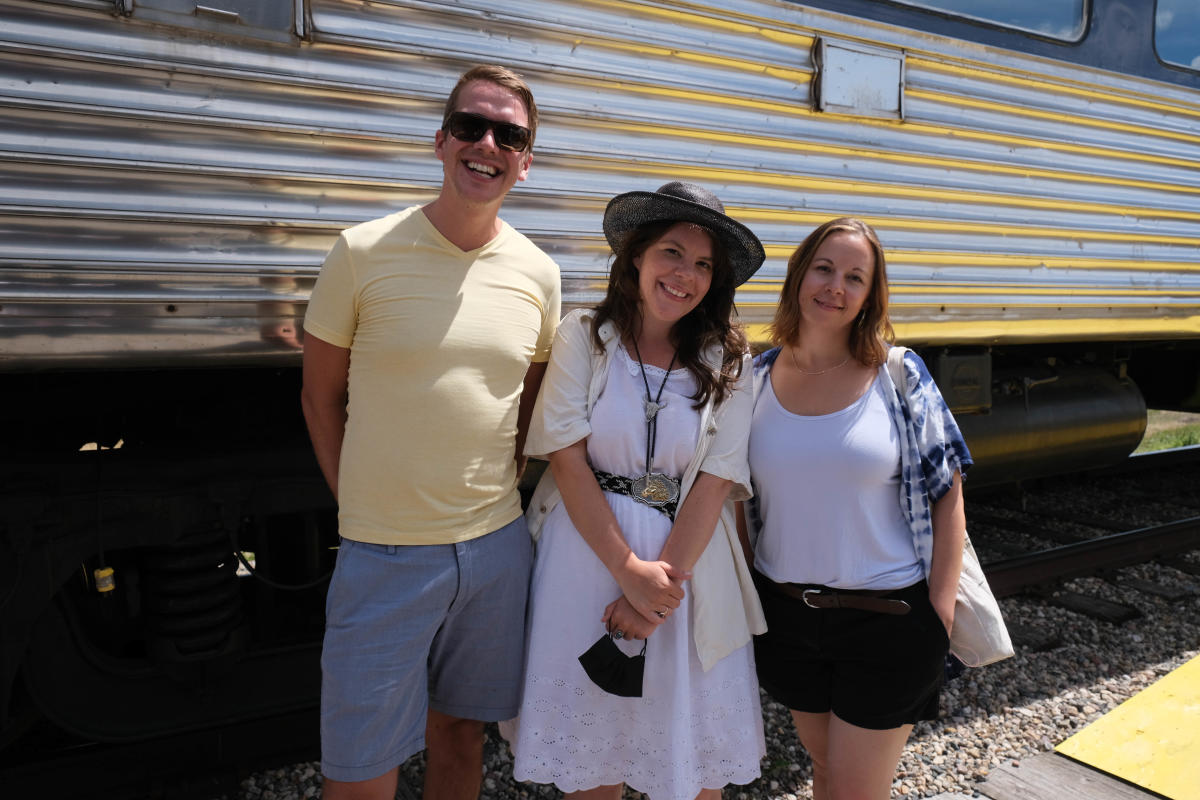 Jeff, Darby and Whitney on the train