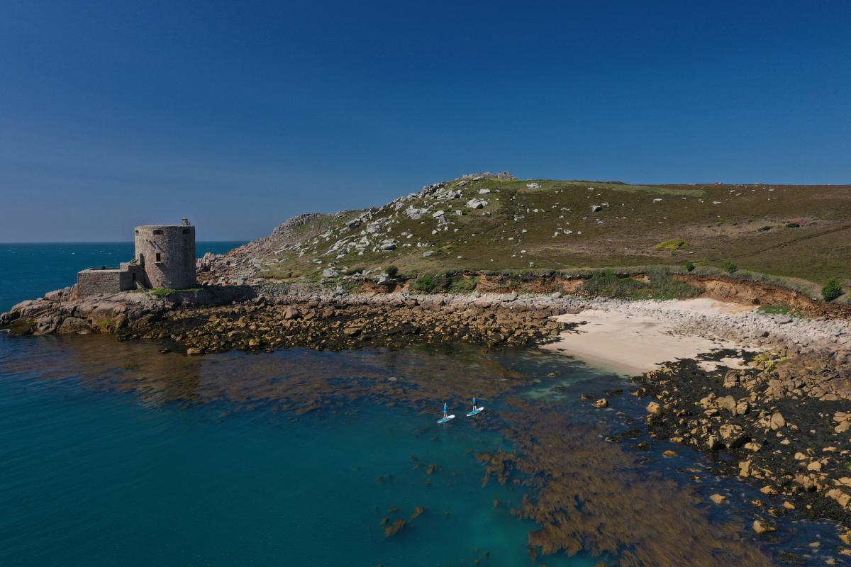 Paddleboarding on Tresco