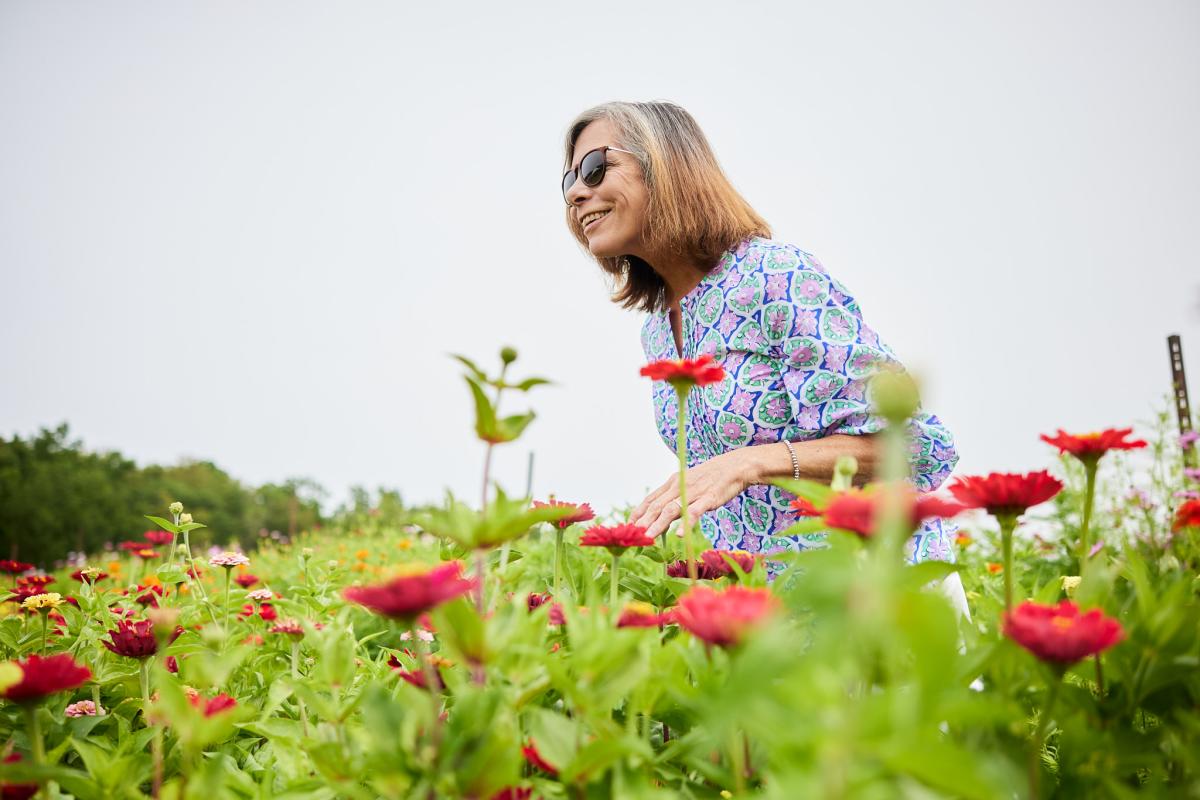 flowers at finger lakes cider house