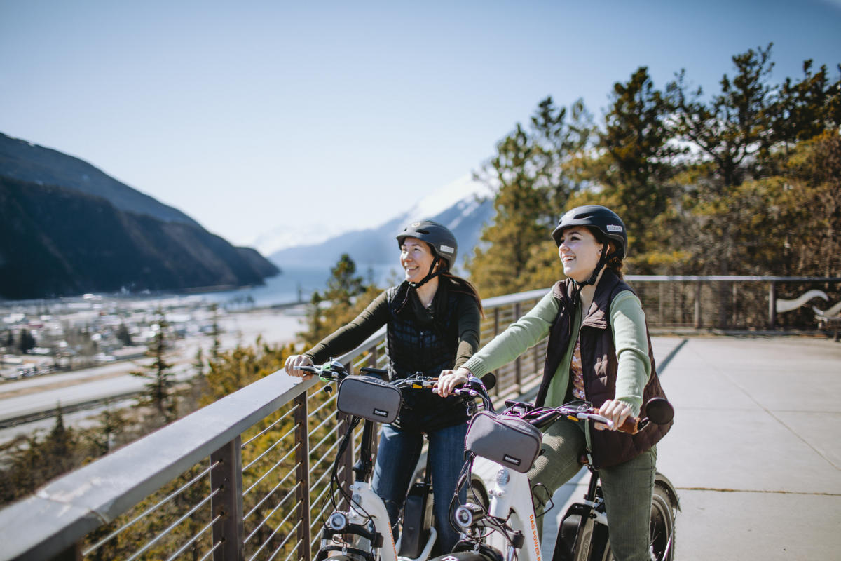 Elise Giordano Skagway Biking