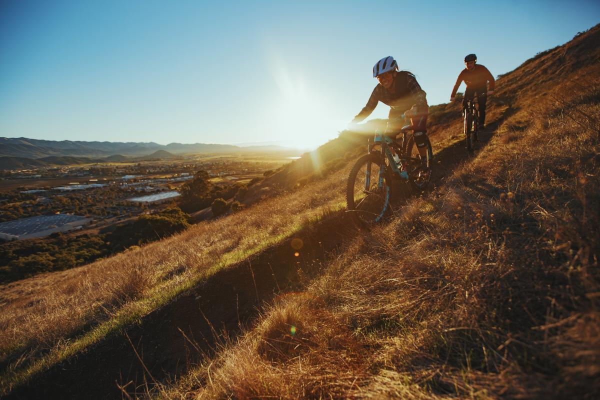 Bikers at sunset