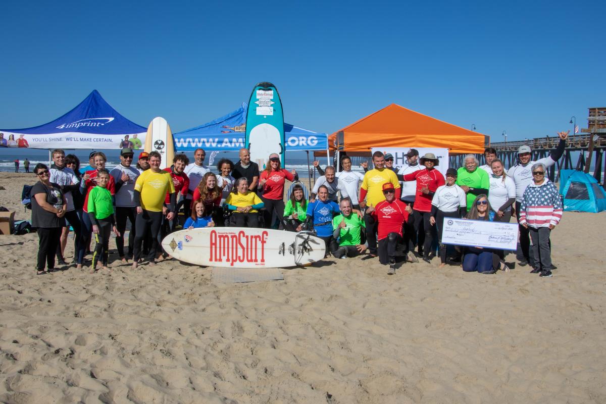 Surf Clinic held in Pismo Beach by AmpSurf