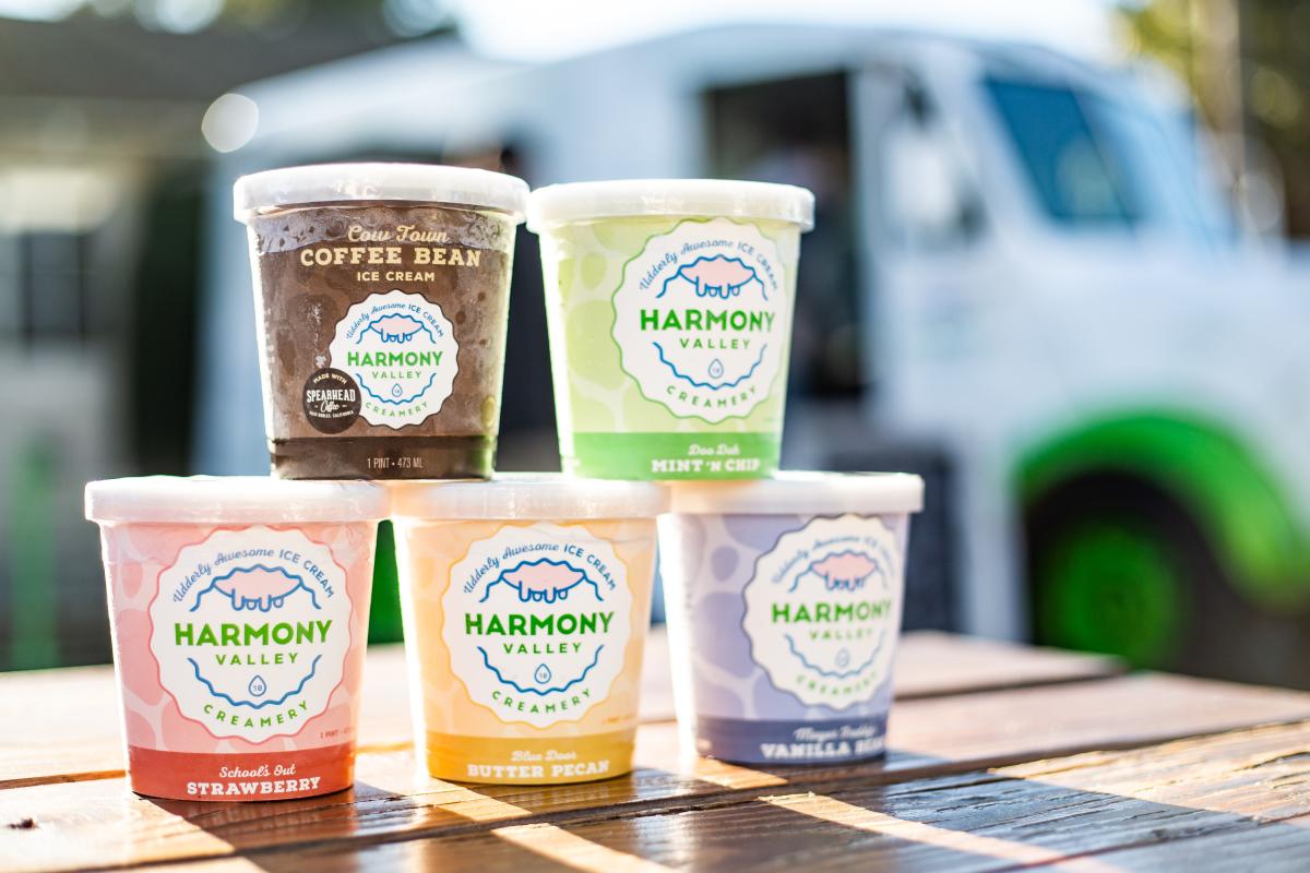 Harmony Valley Creamery ice cream pints