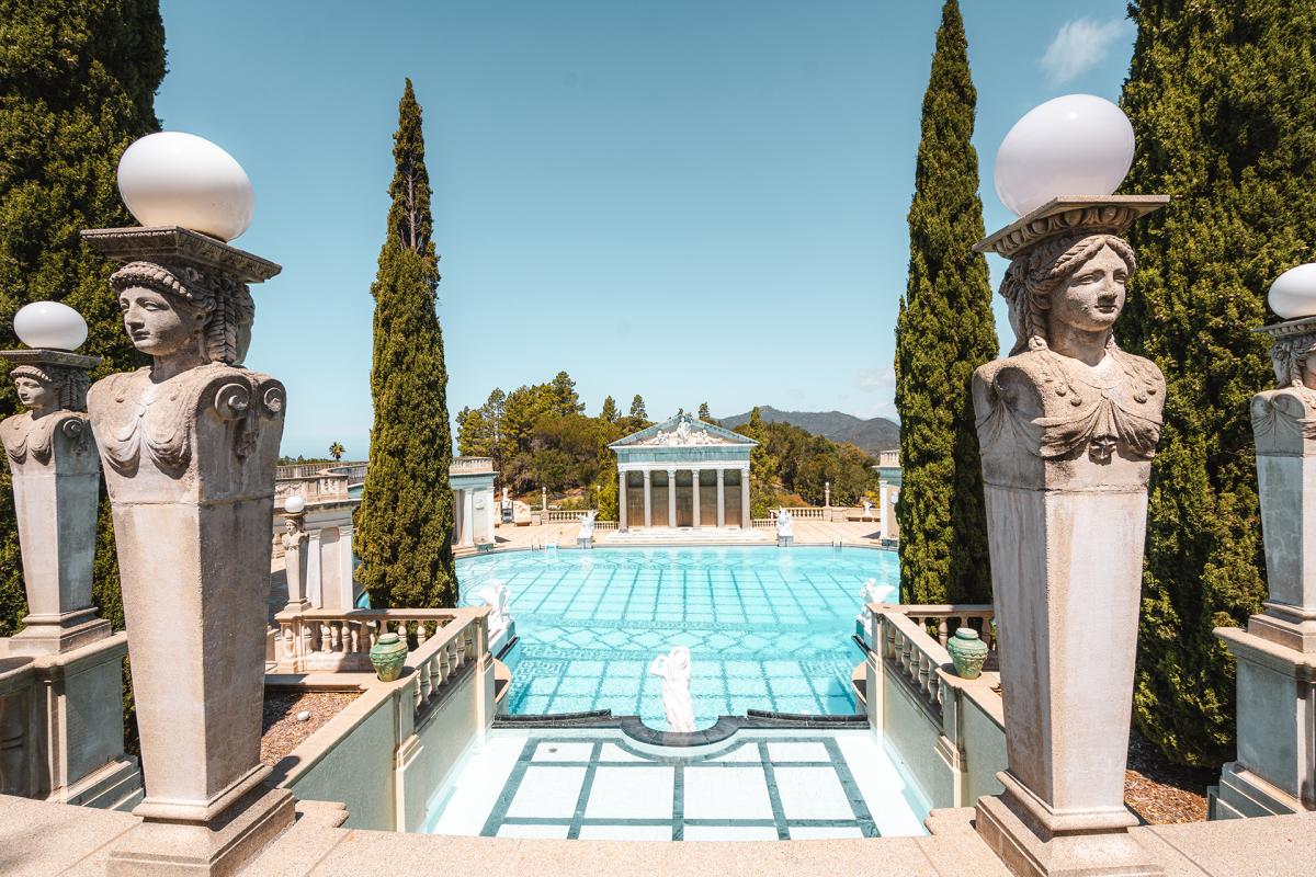 The famous Neptune pool at Hearst Castle