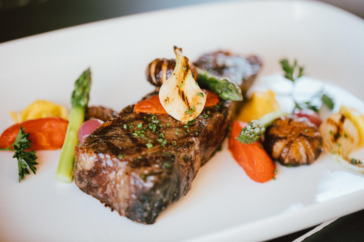 steak dinner from Ox + Anchor