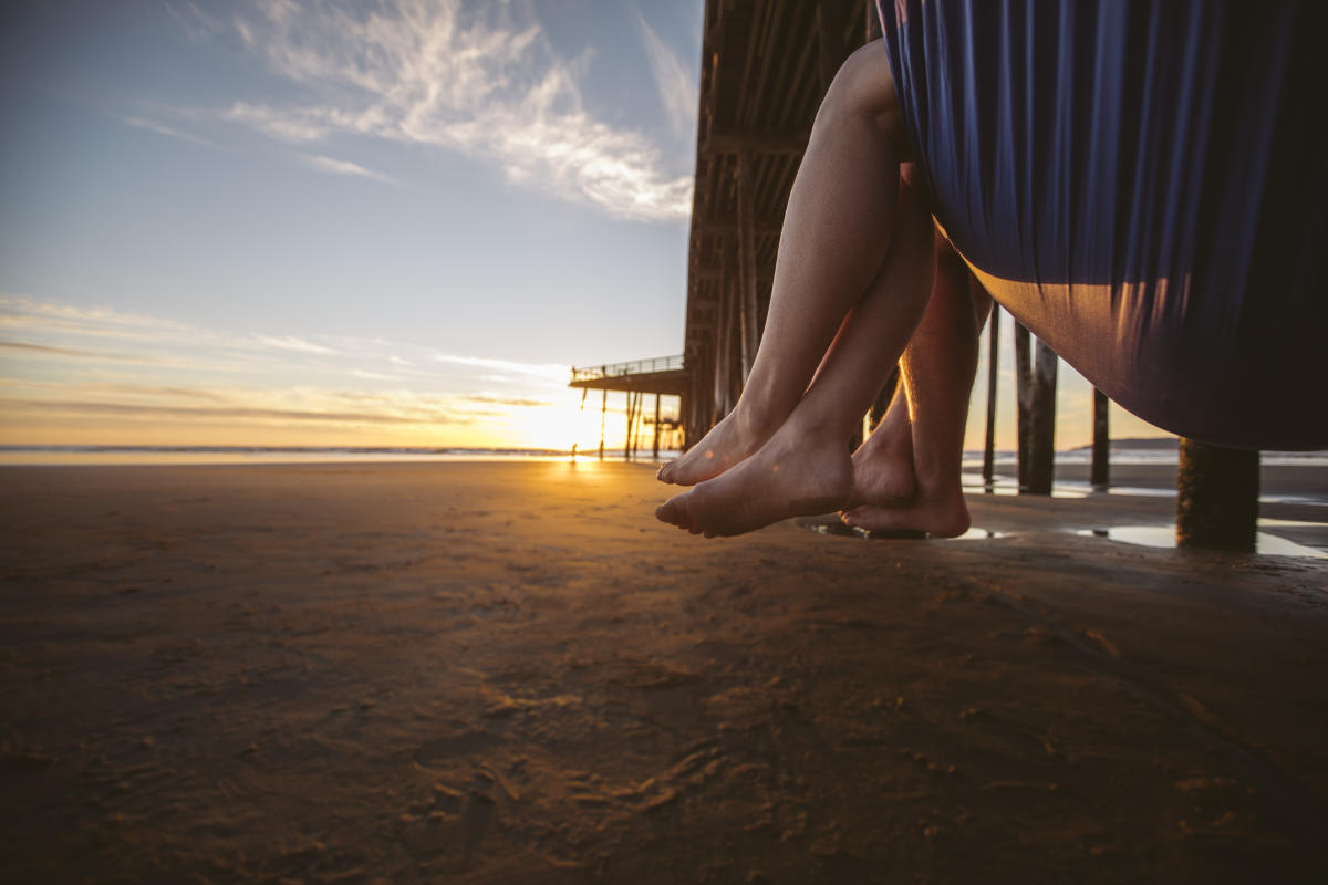 Occupied hammock at Pismo Beach in SLO CAL