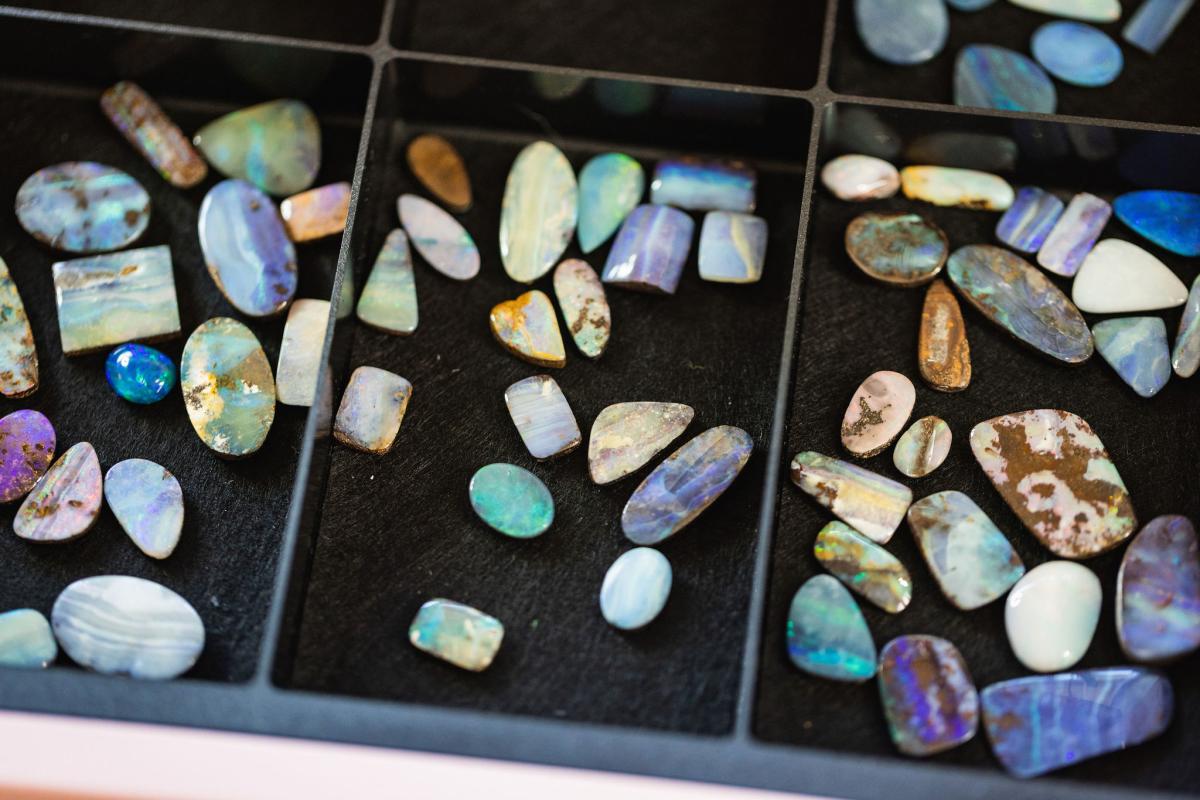 Unique polished stones in the collection at Beryl Jewelry