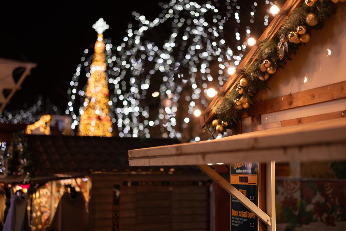 Southampton Christmas Market at night
