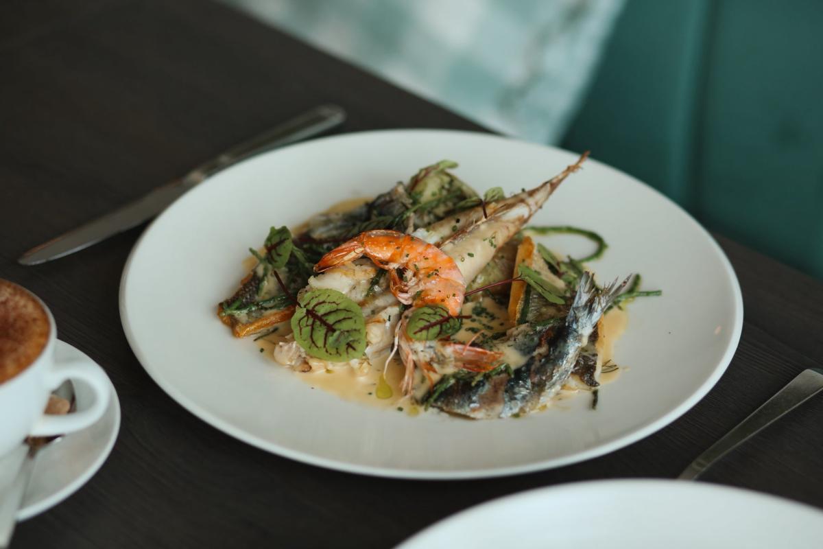 Seafood melody pasta dish at Figurati