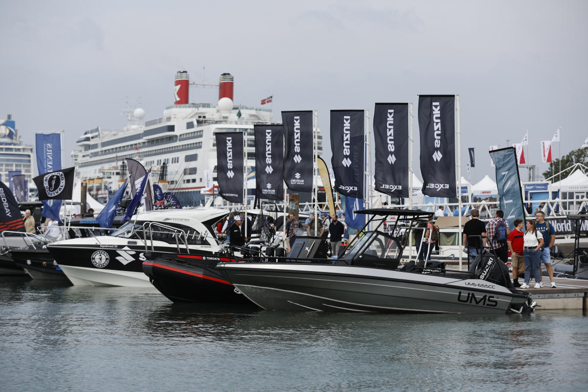 Powerboats at the Southampton International Boat Show