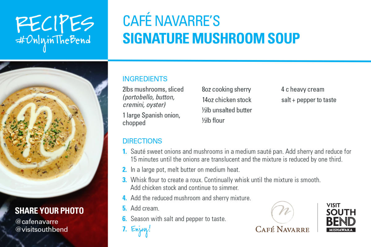 Café Navarre's Signature Mushroom Soup Recipe