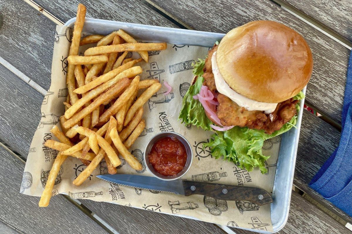 Burger and fries - dinner